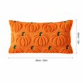 thumbnail image 3 of Fall Pumpkin Lumbar Throw Pillow Cover, Raised Tufted Pumpkin Textured Rectangular Pillowcase, 12×20 Inch Autumn Decorative Cushion Cover for Sofa Couch Bedroom, 3 of 6