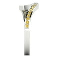 thumbnail image 4 of 0.16 ct Brilliant Round Cut Simulated Yellow Diamond 18K White Gold Stackable Band SZ 5, 4 of 6