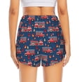 thumbnail image 4 of Vsdgher Fire Truck 1 Print Women's Running Double Layer Shorts High Waisted with Pockets Elastic Yoga Workout Athletic Gym Sports, 4 of 8