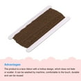 thumbnail image 3 of Uxcell Lace Trim Vintage 0.98" x 10yards Brown Lace Ribbon For Clothes Fabric Wedding Decoration Gift Wrap, 3 of 5
