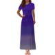 thumbnail image 5 of Vestido Corto de Verano de la Moda de las Mujeres Impreso de Manga Corta Cuello Redondo Tobillo de Longitud Vestido Casual, 5 of 7