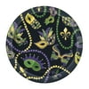 Mardi Gras Party Masks & Beads Paper Dessert Plates - 8 Ct.