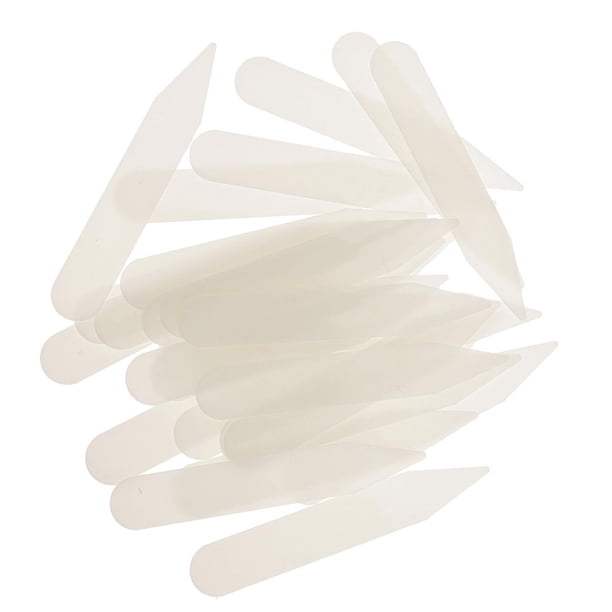 200 Piezas de Plástico Beige Estancias de Cuello para Camisas Hombres Mujeres 5x1cm Colcomx