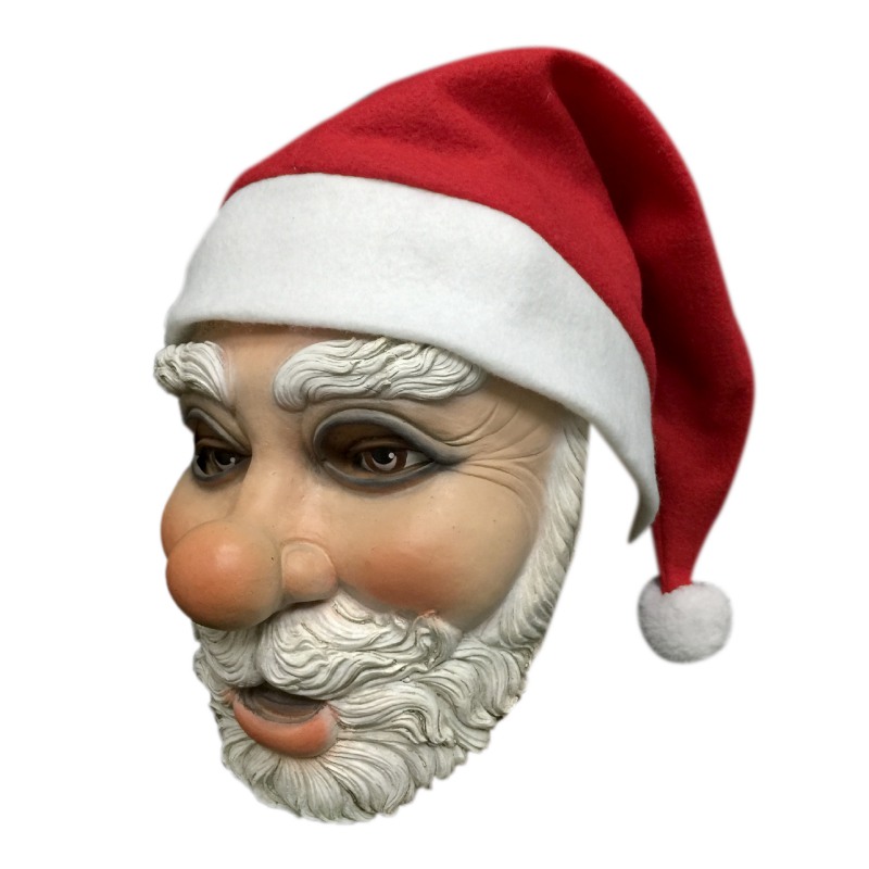 Fymall Christmas Latex Santa Claus Mask Full Face Mask Party Costume