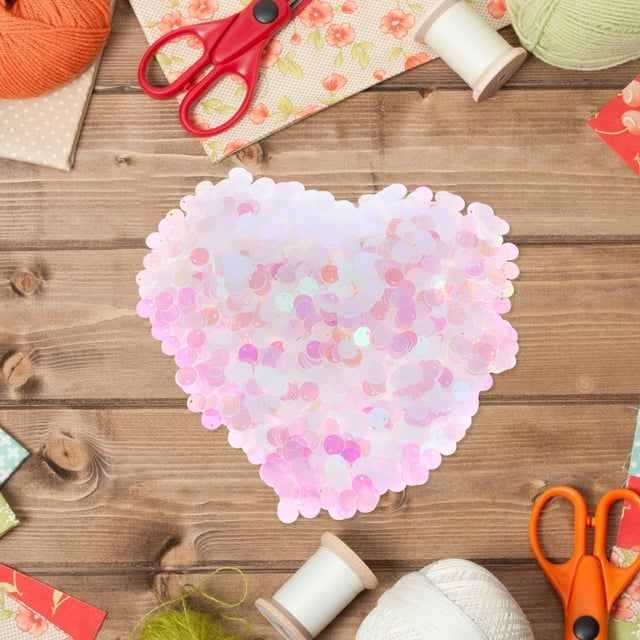 CRILSTYLEO Dazzling Transparent Round Sequins for Hand Sewing and DIY Decorative Embroidery