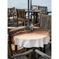 thumbnail image 2 of Outdoor Tablecloth with Umbrella Hole for Patio/Picnic/Party/Camping, Brown Gold Marble Waterproof Table Cloth Round Cover Washable, Modern Simple Abstract Fluid Art (Dia 60"), 2 of 9