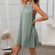 thumbnail image 3 of Sexy Vestido Casual para las Mujeres Vestido de Cuello Redondo sin Mangas de Color Sólido, Moda de Verano de Poliéster Ligero, 3 of 6