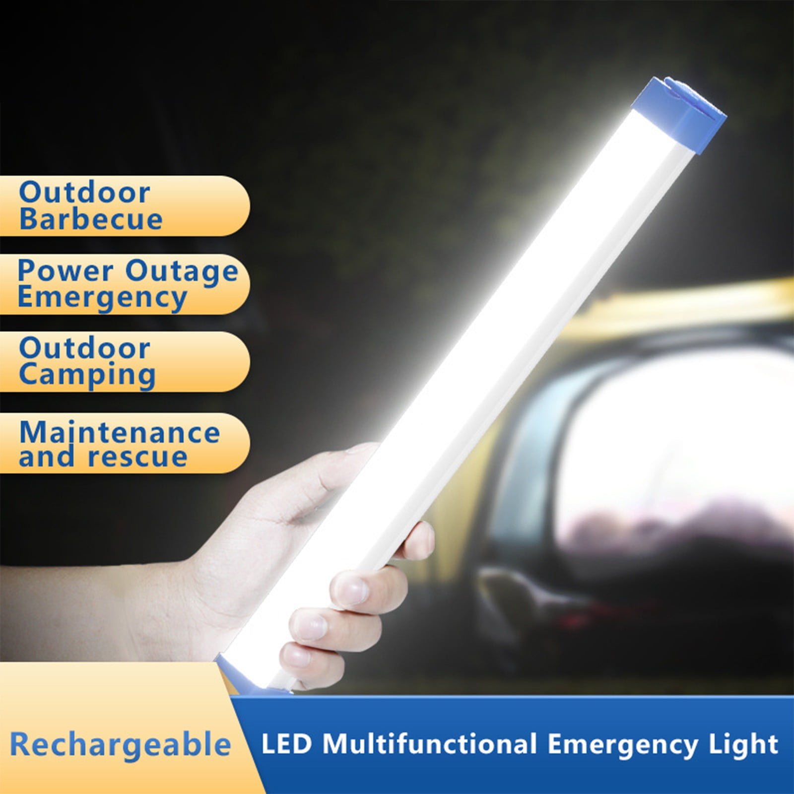 WQJNWEQ LED Emergency Lights Portable Rechargeable Lights Wireless Mobile Camping Lights Home Strong Magnetic Lighting Tube Outdoor Sales