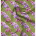 thumbnail image 1 of Soimoi Green Moss Georgette Fabric Leaf Floral Printed Fabric 1 Yard 42 Inch Wide, 1 of 6