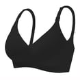 thumbnail image 2 of Xijirk Women Wireless Bra Seamless V Neck Adjustable Maternity Straps Soft Stretch for Nursing Daily Wear,Black,XXL, 2 of 9