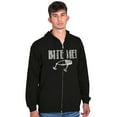 thumbnail image 5 of Bite Me Fish Bait Funny Fishing Humor Zip Up Hoodie Men's Women's Brisco Brands M, 5 of 6