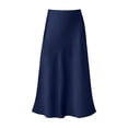 thumbnail image 4 of Yuanlong Womens Skirt Elegant Satin High Waist Ruffle Skirt A Line Flowy Soft Casual Daily Party Dating Vacation Maxi Skirt, 4 of 5