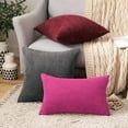 thumbnail image 6 of Wehilion 2pcs Throw Pillow Covers Set Cushion Cases Pillowcases for Sofa Bedroom Car Corduroy Soft Soild Decorative Square Christmas, 6 of 14