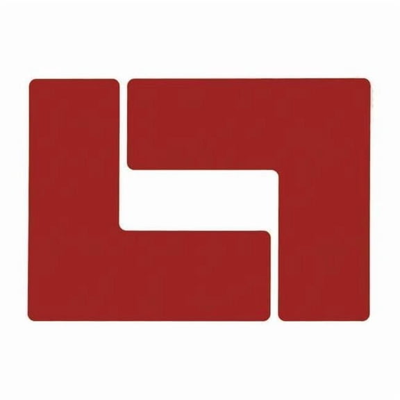 Brady Floor Tape,Red,3 inx8 in,L,PK20 104442