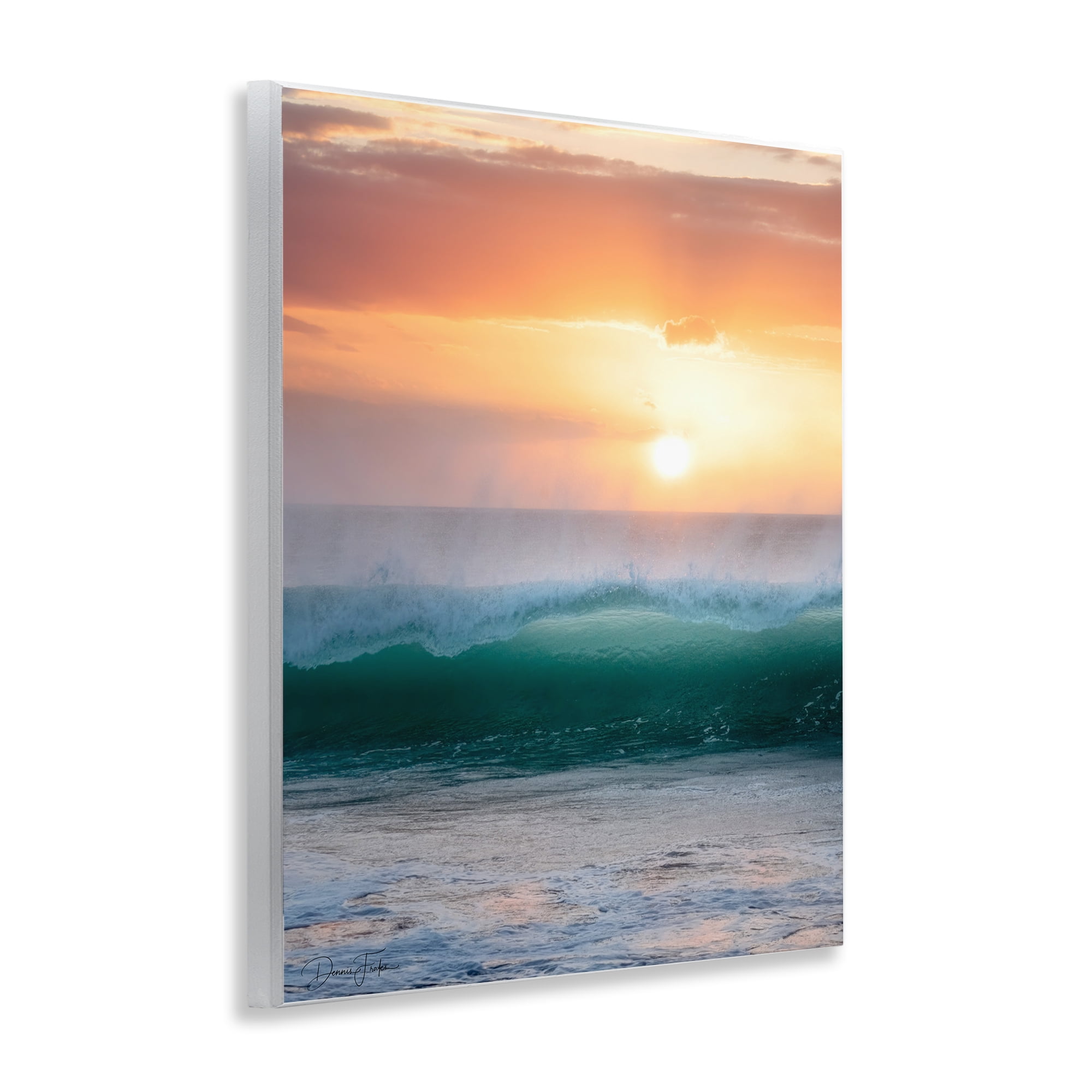 Stupell Industries Breaking Sea Wave Coastal Photography Unframed Art Print Wall Art, 11 x 14