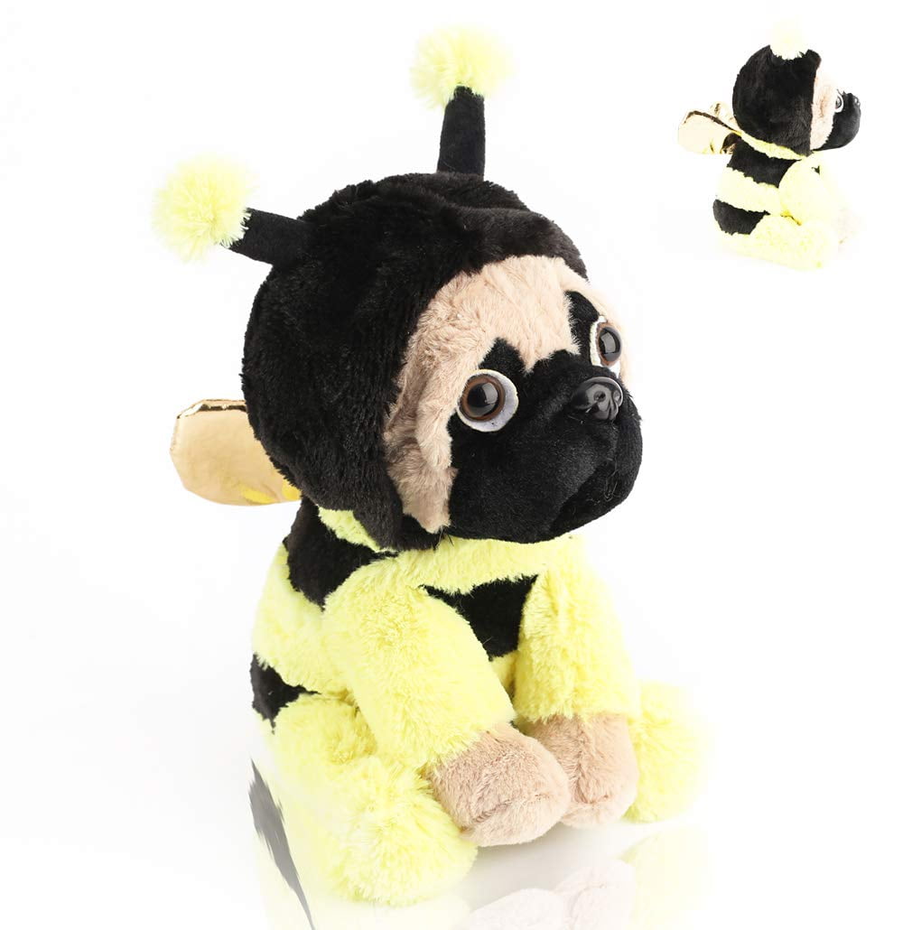 Pugbee Stuffed Animal | Pug Wearing Bee Costume | Plush Soft Dog Puppy Dressed Like Yellow Honey Bee | Funny Toy for Kids or Pug Lovers | Baby Shower, Gender Reveal Gift | Pugbee Stuffed Animal | Pug Wearing Bee Costume | Plush Soft Dog Puppy Dressed Like Yellow Honey Bee | Funny Toy for Kids or Pug Lovers | Baby Shower, Gender Reveal Gift |