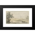 thumbnail image 2 of Jan Hulswit 18x12 Black Modern Framed Museum Art Print Titled - Landscape with a Rod on the Water (1776 - 1822), 2 of 5