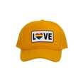 thumbnail image 1 of Gravity Threads LGBTQ+ Love Rainbow Heart Patch Trucker Hat - Gold, 1 of 2