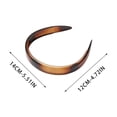 thumbnail image 2 of ONLYEOR Wide Non-Slip Tortoiseshell Headband, Dark Brown High Elasticity Hairband, Fine-Tooth Grip for All-Day Comfort, For Women & Girls, 2 of 7