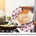 thumbnail image 4 of Cute Oven Mitts,Pink Halloween Black Cats Ghosts and Pumpkins Oven Mitt 2-Pack Set,Kitchen Gloves for Oven,Heat Resistant Oven Mitts 7.7"x12", 4 of 7