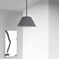 thumbnail image 2 of Dainolite Brynn Petit 1-Light 100W Transitional Feutre Tissu Pendentif en Gris, 2 of 2