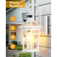 thumbnail image 6 of OPAXIS Motion Sensor Outdoor Wall Lantern, White Outdoor Lighting Fixtures Wall Mount, Dusk to Dawn Exterior Sconce Lights with Beveled Glass, Waterproof Exterior Front Porch Lights for Garage, Coach, 6 of 9