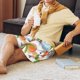 thumbnail image 5 of Balery Gnome and Surfing Pantalones cortos de pijama de punto de algodón para hombre con cinturilla y bolsillos-Small, 5 of 6