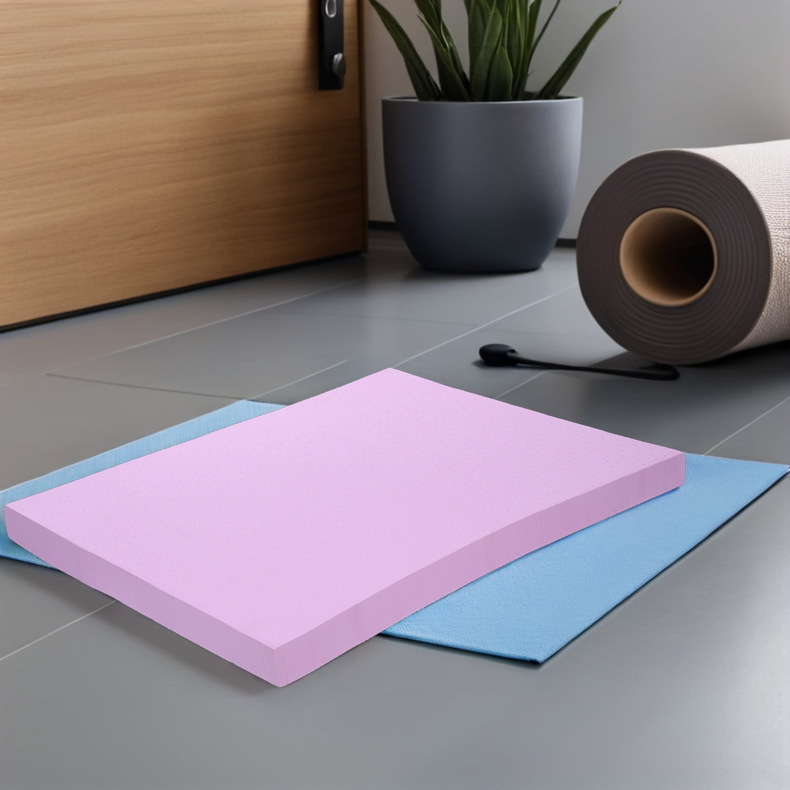 BESTYASH Lavender Tpe Kneeling Pillow for Yoga, Fitness, and Rehabilitation Exercises