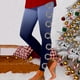 thumbnail image 1 of MKLEKYY Conjunto deportivo mujer Leggings para mujer 2024 Leggings de entrenamiento Pantalones con estampado navideño de bloques de color Leggings elásticos suaves, 1 of 4
