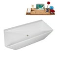 thumbnail image 4 of 67" Streamline B-396-150-BNK Soaking Freestanding Tub and Tray With Internal Drain in Brushed Nickel, 4 of 10