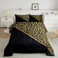 thumbnail image 2 of jejeloiu Jungle Leopard Cheetah Bedding Comforter Set,Gold Sequin Print Twin Comforter Sets,Modern Minimalsit Aesthetic Bedding Set For Girls Teens,Breathable Home Decor,2pcs, 2 of 8