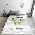 thumbnail image 5 of Pofeuu Hello Summer Gnome 2 Print Ultra-Soft Micro Fleece Blanket,for Bed Or Sofa,All Season Throw Blankets Flannel Blanket-60"x50", 5 of 7