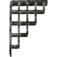thumbnail image 5 of Ekena Millwork 2"W x 5 1/2"D x 8"H Diane Wrought Iron Bracket, (Triple center brace), Antiqued Warm Silver, 5 of 10