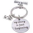 thumbnail image 1 of IBAOLEA My Story Is Just Beginning Key Chain Jewelry Charm Keychain Class Of 2019 Graduation Gift For Her And Him(silver color), 1 of 6