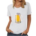thumbnail image 1 of Blusa de mujer Oktoberfest Camiseta de cuello redondo Estampado de verano Jersey de manga corta Camiseta de mujer para hombre Tops Camisa Pompotops hfajkhk136042, 1 of 5