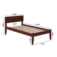thumbnail image 3 of Leo & Lacey Modern Hardwood Storage Platform Bed, Twin-XL, Walnut, 3 of 4