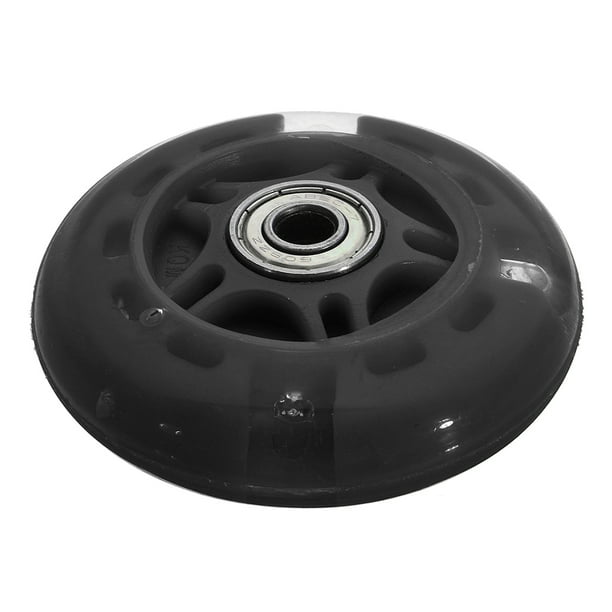 Advancent Rueda de patinete Universal de 80mm para reparación de patines en línea, ruedas de iluminación coloridas, accesorios de componentes Patinetes eléctricos Negro