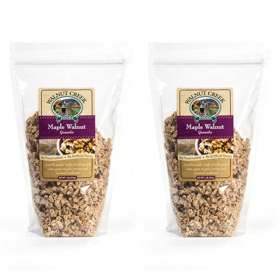 Walnut Creek Foods Amish Made Wholesome All Natural Granola Cereal Snack Maple Walnut Pack of 2