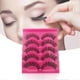 thumbnail image 3 of Realove 5 Pairs Fake Eyelash Natural Looking Transparent Stems Plastic Fiber Stylish False Eyelashes 26-27s, 3 of 5