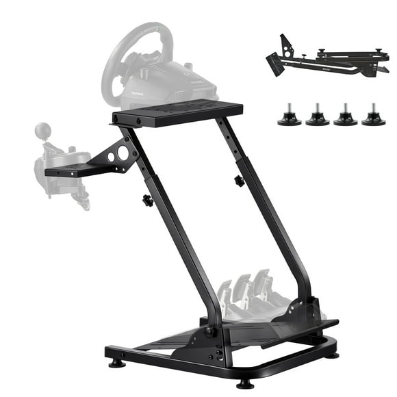 VEVOR Racing Wheel Stand, Adjustable & Foldable Simulator Stand for Logitech G29 G27 G920 G923, Thrustmaster T300RS T300GT T248 TS-PC TSXW Gaming Cockpit,Pedals Simulator NOT Included