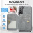 thumbnail image 4 of Allytechgroup 2 in 1 Wallet Case for Samsung Galaxy S22 Plus, Detachable Magnetic Cover Compatible with Magsafe Premium PU Leather Cards Holder Shockproof Bumper Phone Case for Women Men, Gray, 4 of 9