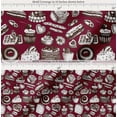 thumbnail image 2 of Soimoi Cotton Voile Fabric Cupcake,Donut & Cookies Food Print Sewing Fabric Yard 42 Inch Wide, 2 of 7
