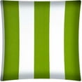 thumbnail image 6 of HomeRoots 17" X 17" Green And Ivory Zippered Striped Throw Indoor Outdoor Pillow Cover, 6 of 8