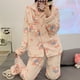 thumbnail image 5 of Sanrio-Conjunto de pijamas de felpa con estampado de Pochacco, ropa de casa suave de franela Y2k, terciopelo Coral de invierno, ropa de casa de dibujos animados para estudiantes, traje, 5 of 5
