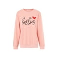 thumbnail image 2 of Family Matching Parent-Child Sweatshirt, Long Sleeve Hearts Print Tops, Round Collar Loose Fit Pullover, 2 of 10