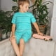thumbnail image 4 of Balery Turquoise Wooden Conjunto de Pijama Infantil de Manga Corta con Estampado – Ropa de Dormir de Algodón Suave-4X-Large, 4 of 6
