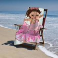 thumbnail image 4 of PHYHOO Little Ballerina Dancing Girl Beach Towel Highly Absorbent Microfiber Bath Towel Quick Dry Blanket 30x60in, 4 of 8
