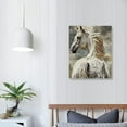 thumbnail image 4 of ONETECH Farmhouse White Horse Wall Art Western Horse Pictures Wall Decor Inspirational Quotes Canvas Prints Country Wild Animal Painting Framed Modern Artwork for Bathroom Kitchen Office, 4 of 5
