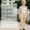 thumbnail image 7 of Xoenoiee Guinea Pig Donut Print Boys Suits Slim Fit Blazer and Pants Kids 3 Piece Formal Suits Toddler Tuxedo Wedding Graduation for Teen, Size 7-8 Years, 7 of 7