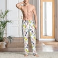 thumbnail image 5 of Uemuo Hawaiian Coconut Tree Pattern Men's Wide Leg Palazzo Lounge Pants with Pockets Light Weight Loose Comfy Casual Pajama Pants-X-Large, 5 of 9